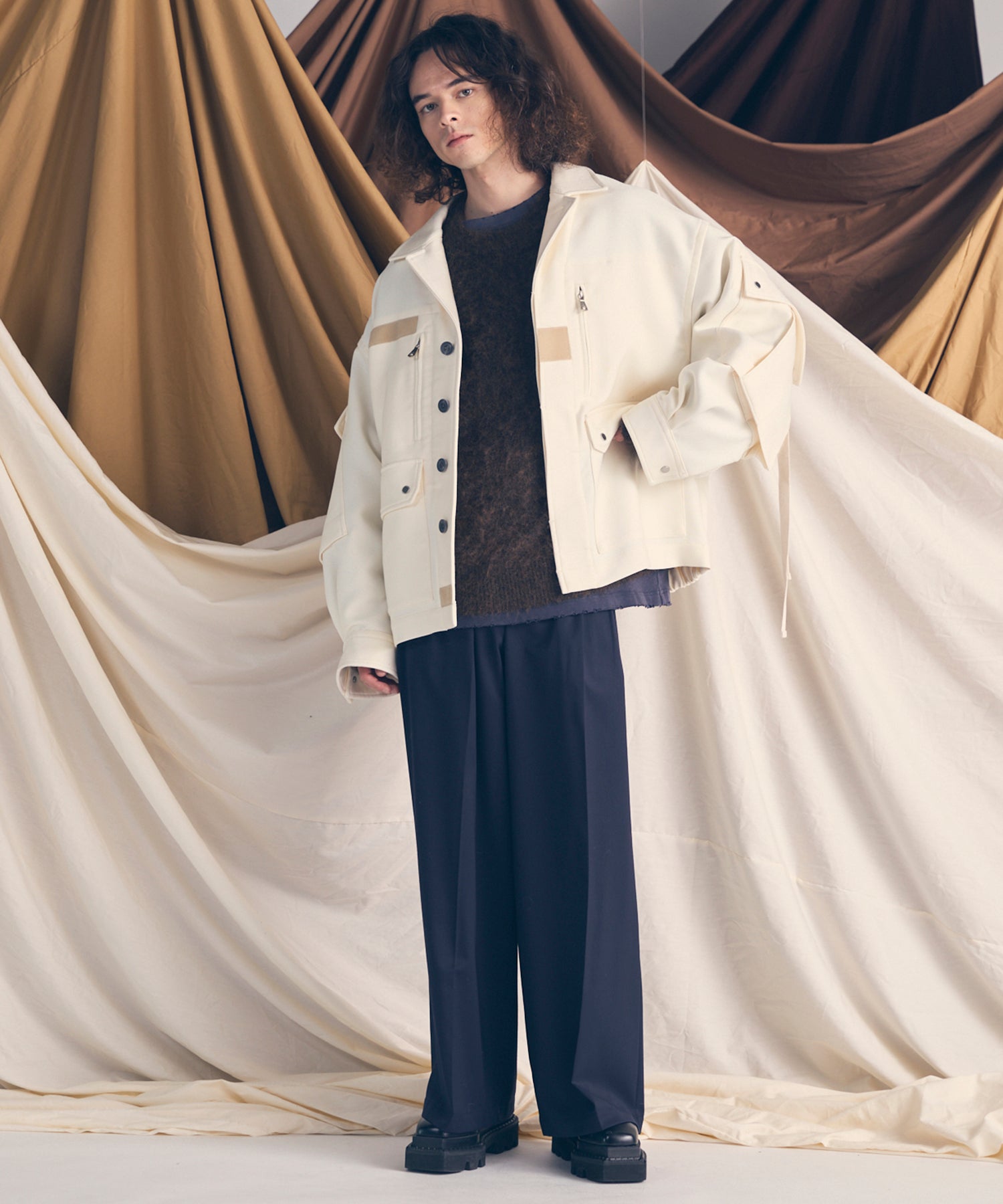 Prime-Over Cargo Big Poket Shirt Blouson