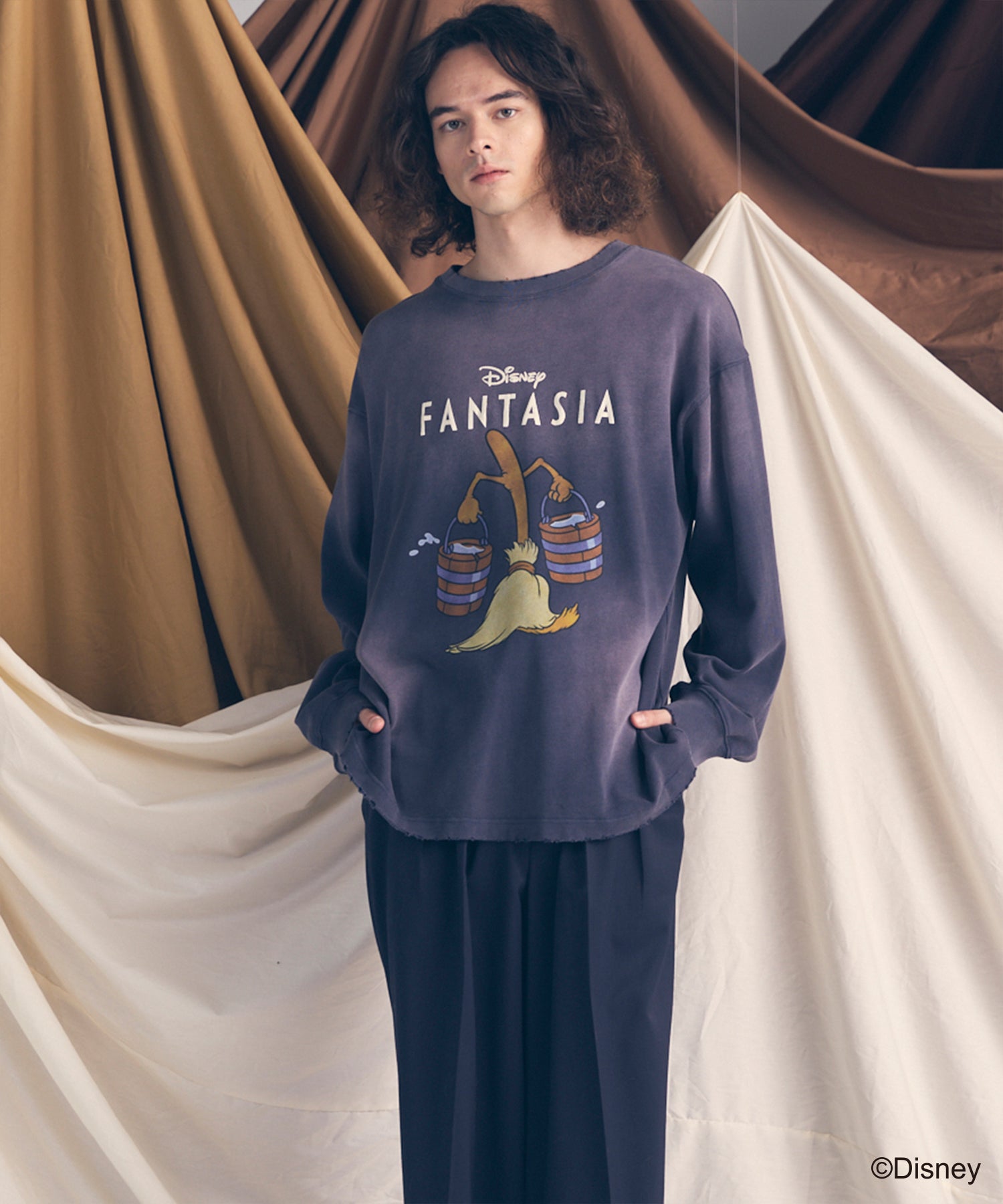 【MOVIE SERIES】「FANTASIA」-  BROOM - Prime-Over Crew Neck  Long Sleeve T-Shirt