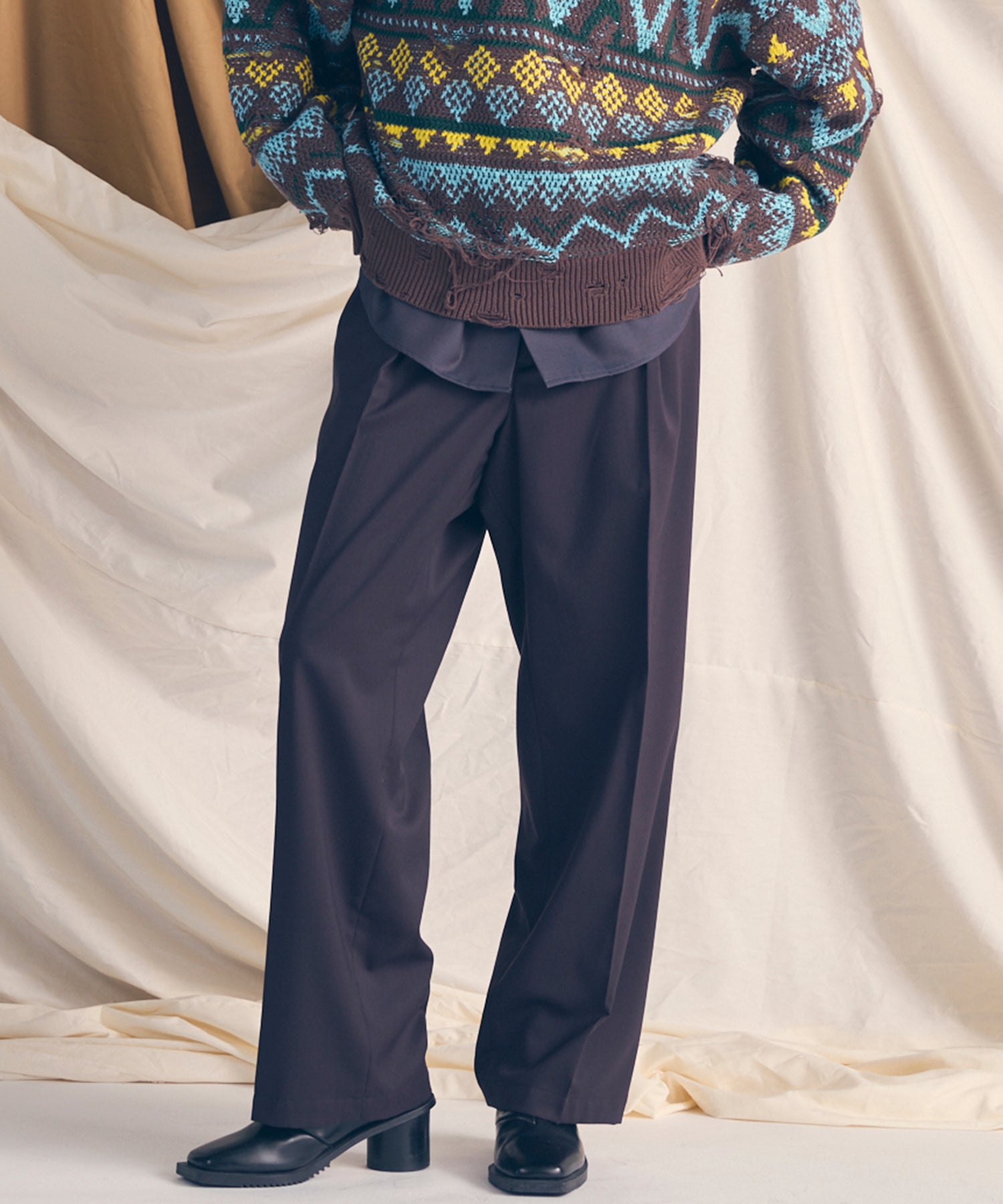 울 믹스 스무드 프라임 넓은 1짜리 넓은 바지