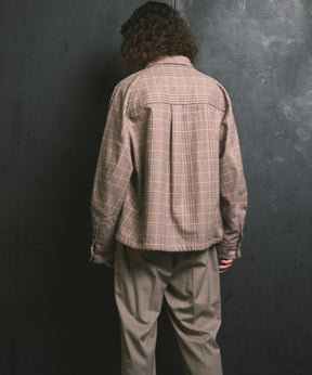 [Sale starts at 12:00 pm on Saturday, September 13th] [Italian Dead Stock Fabric] Prime-Over Curved Pocket Shirts Blouson