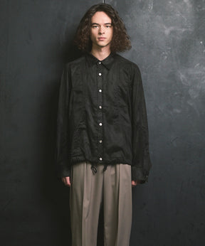 Curve Pocket A Light Eco Suede Shirt