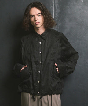 Curve Pocket A Light Eco Suede Shirt