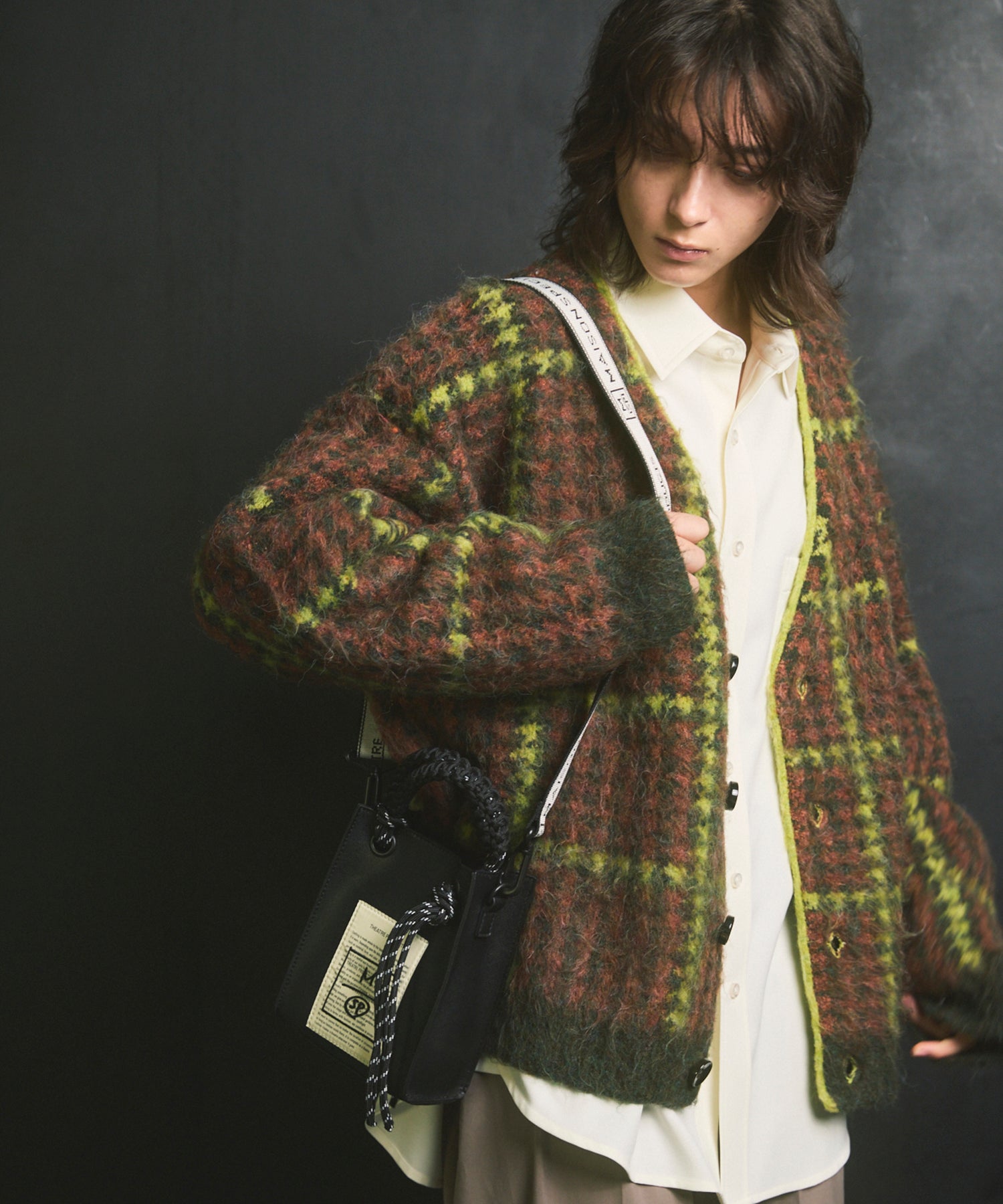 Aluminum Bonded Leather Shoulder Bag