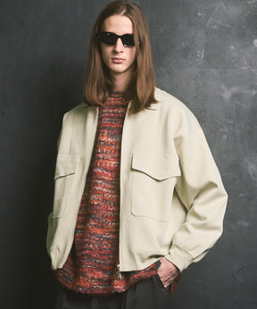 [25AW PRE-ORDER] Prime-Over Double Pocket Knit Zip Blouson