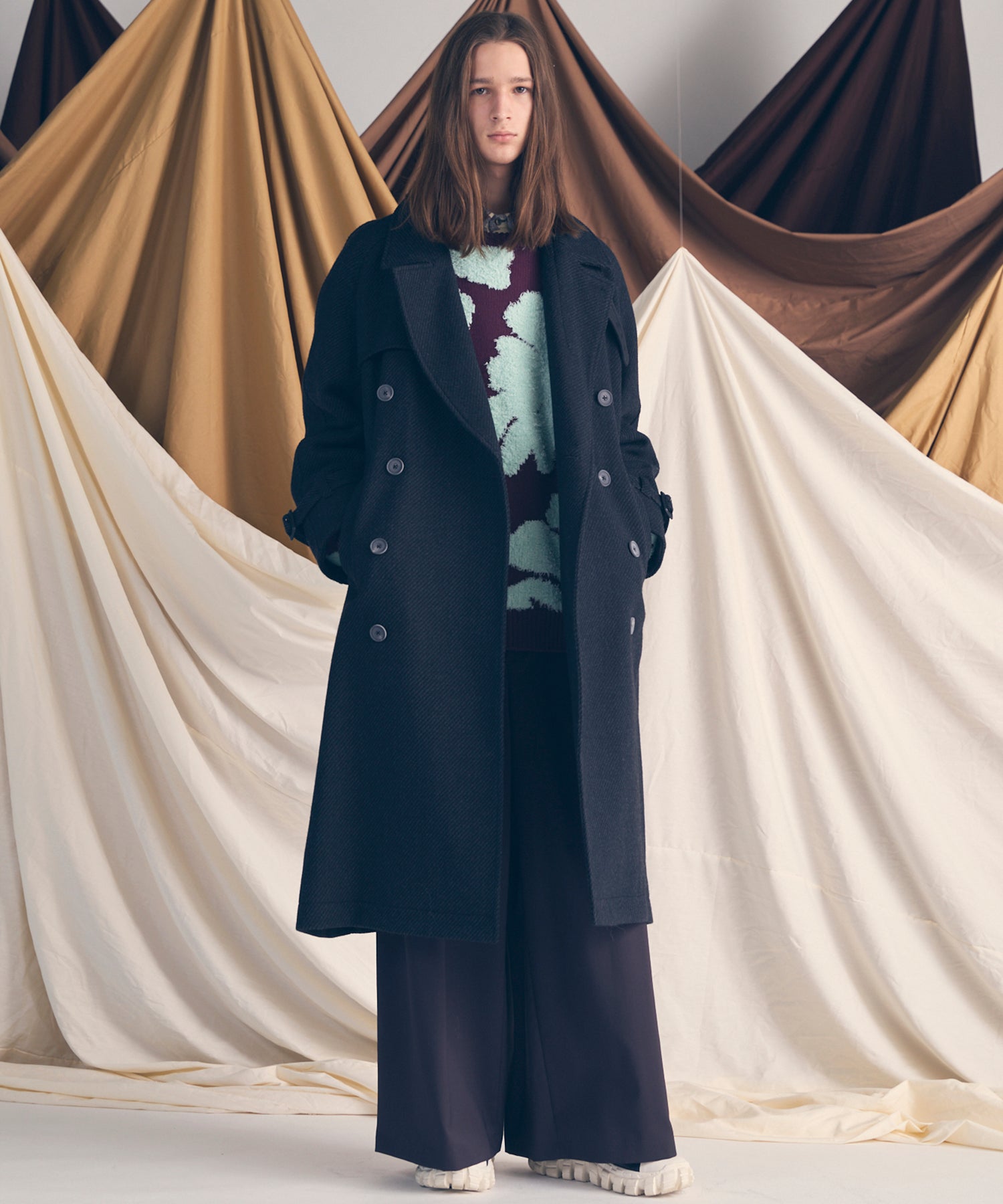 [25AW PRE-ORDER] Botanical Jacquard Prime-Over Crew Neck Knit Pullover