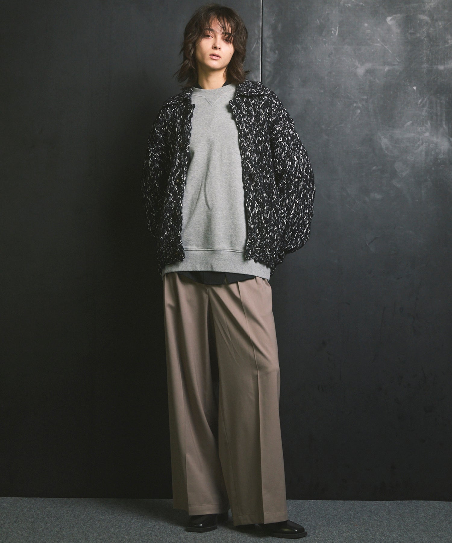 Radial Darts Prime-Over Open Collar Shirt