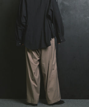 울 믹스 부드러운 연속 견인짜리 넓은 바지