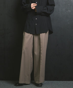 울 믹스 부드러운 연속 견인짜리 넓은 바지