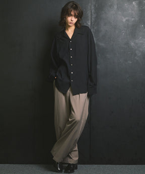 울 믹스 부드러운 연속 견인짜리 넓은 바지