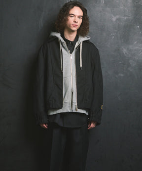 4 Colors Chambray Washable Wool Prime-Over Blouson