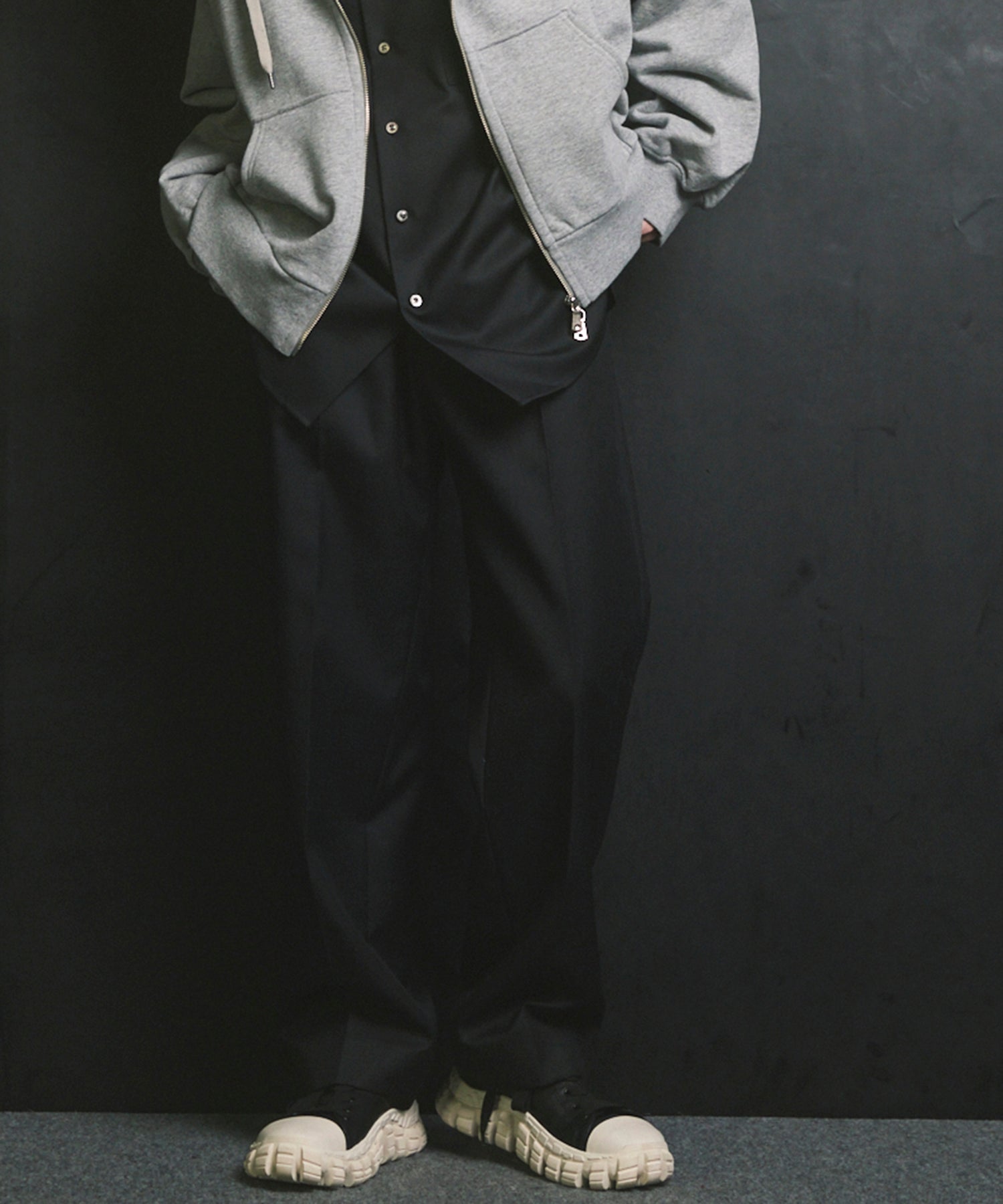 4 색 샹 브레이 세탁 가능한 양모 원은 직선 바지