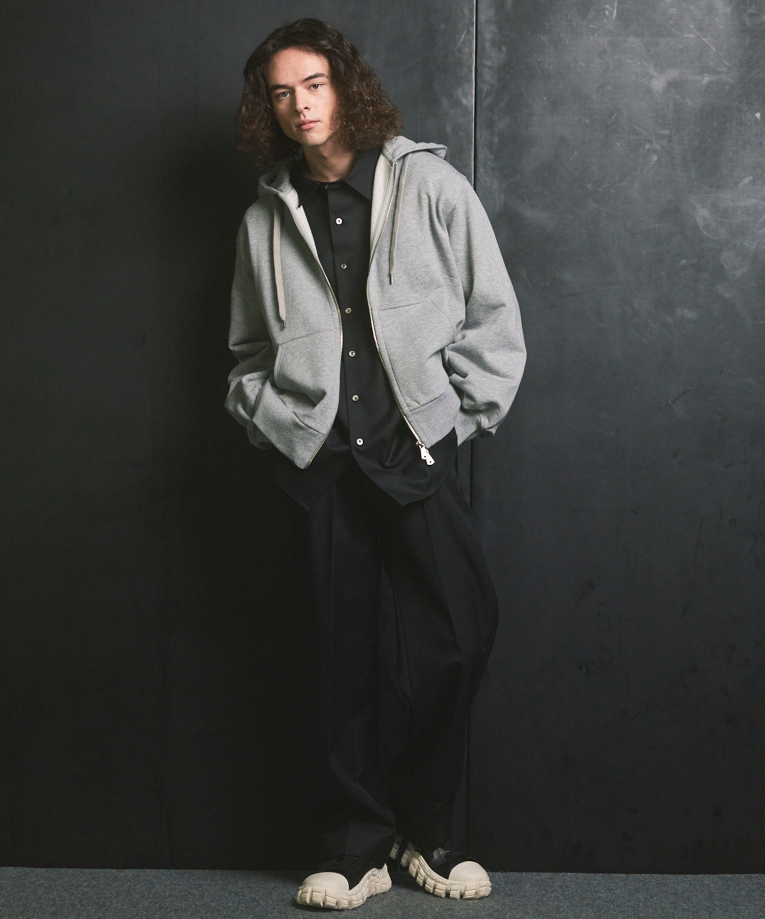 4 색 샹 브레이 세탁 가능한 양모 원은 직선 바지