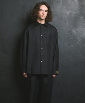 4 색 샹 브레이 씻을 수있는 양모 프라임-오버 일반 칼라 셔츠