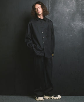 4 색 샹 브레이 세탁 가능한 양모 원은 직선 바지