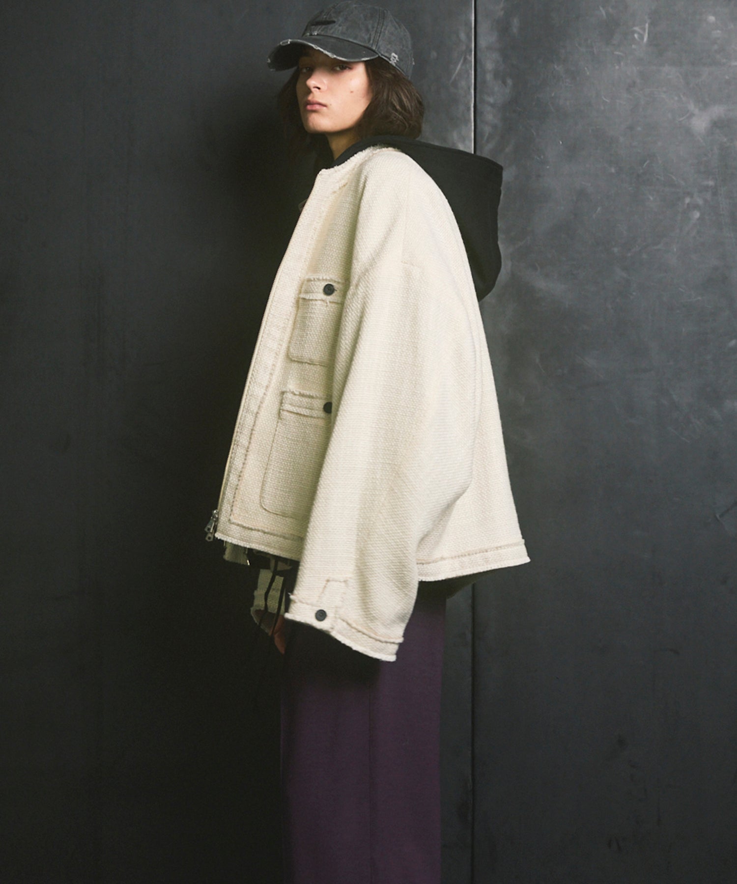 [25AW PRE-ORDER] Collarless Tweed Jacket