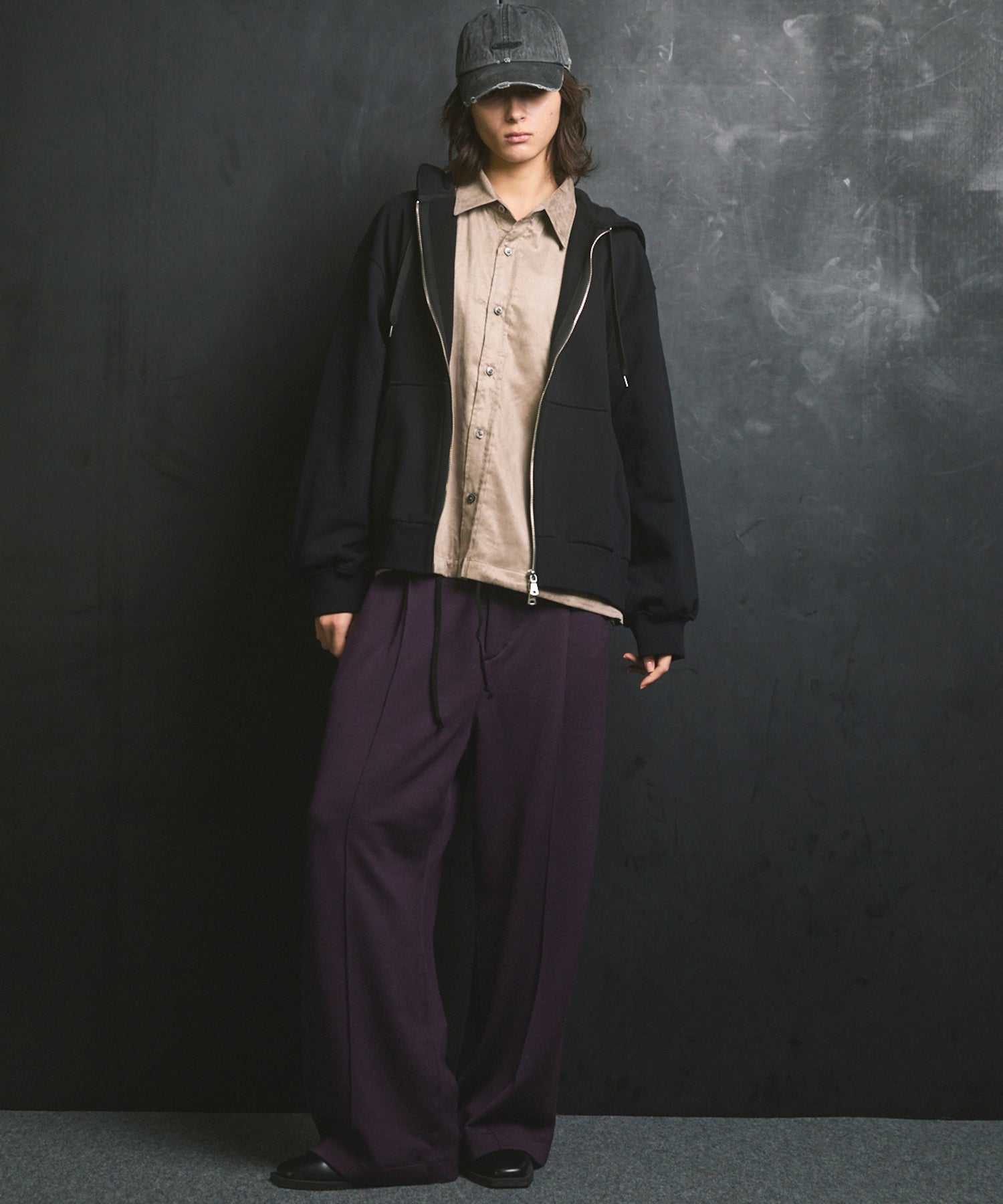 Curve Pocket A Light Eco Suede Shirt