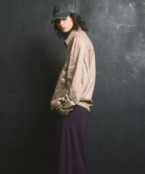 Curve Pocket A Light Eco Suede Shirt