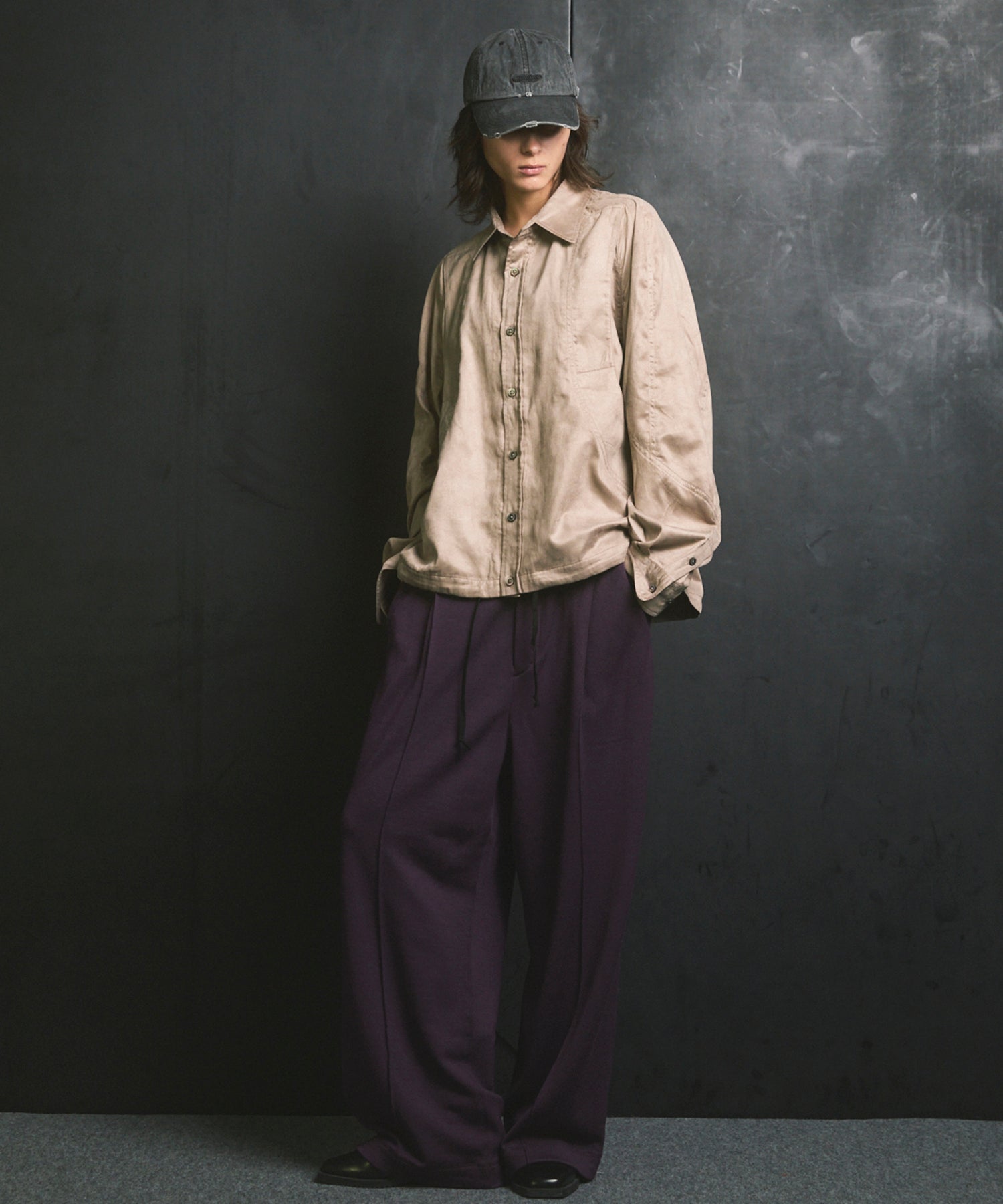 Curve Pocket A Light Eco Suede Shirt