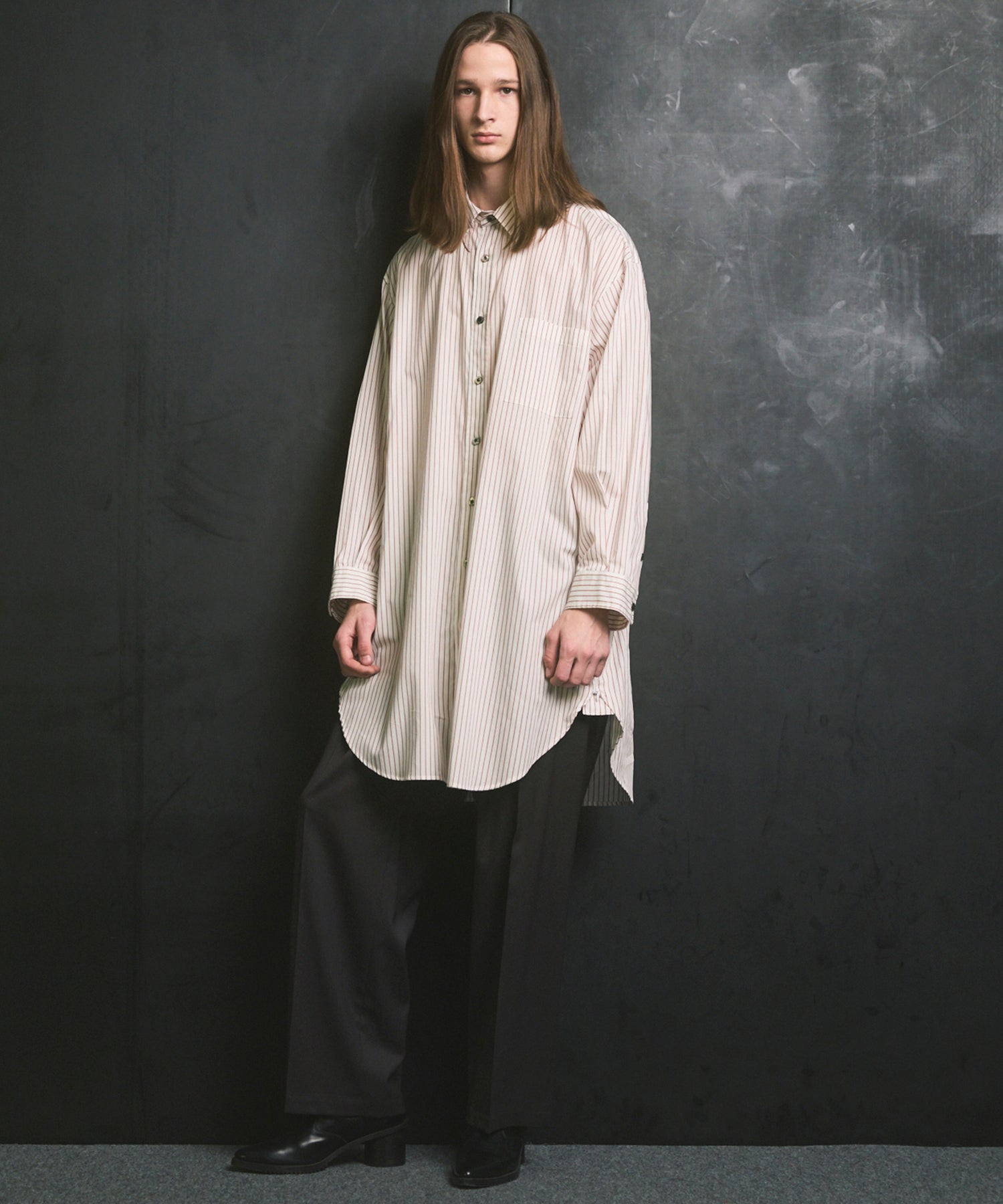 [Sales open at 12:00 on Saturday, September 13th] [Italian Dead Stock Fabric] Prime-Over Maxi Shirts Coat