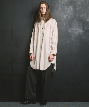 [Sales open at 12:00 on Saturday, September 13th] [Italian Dead Stock Fabric] Prime-Over Maxi Shirts Coat