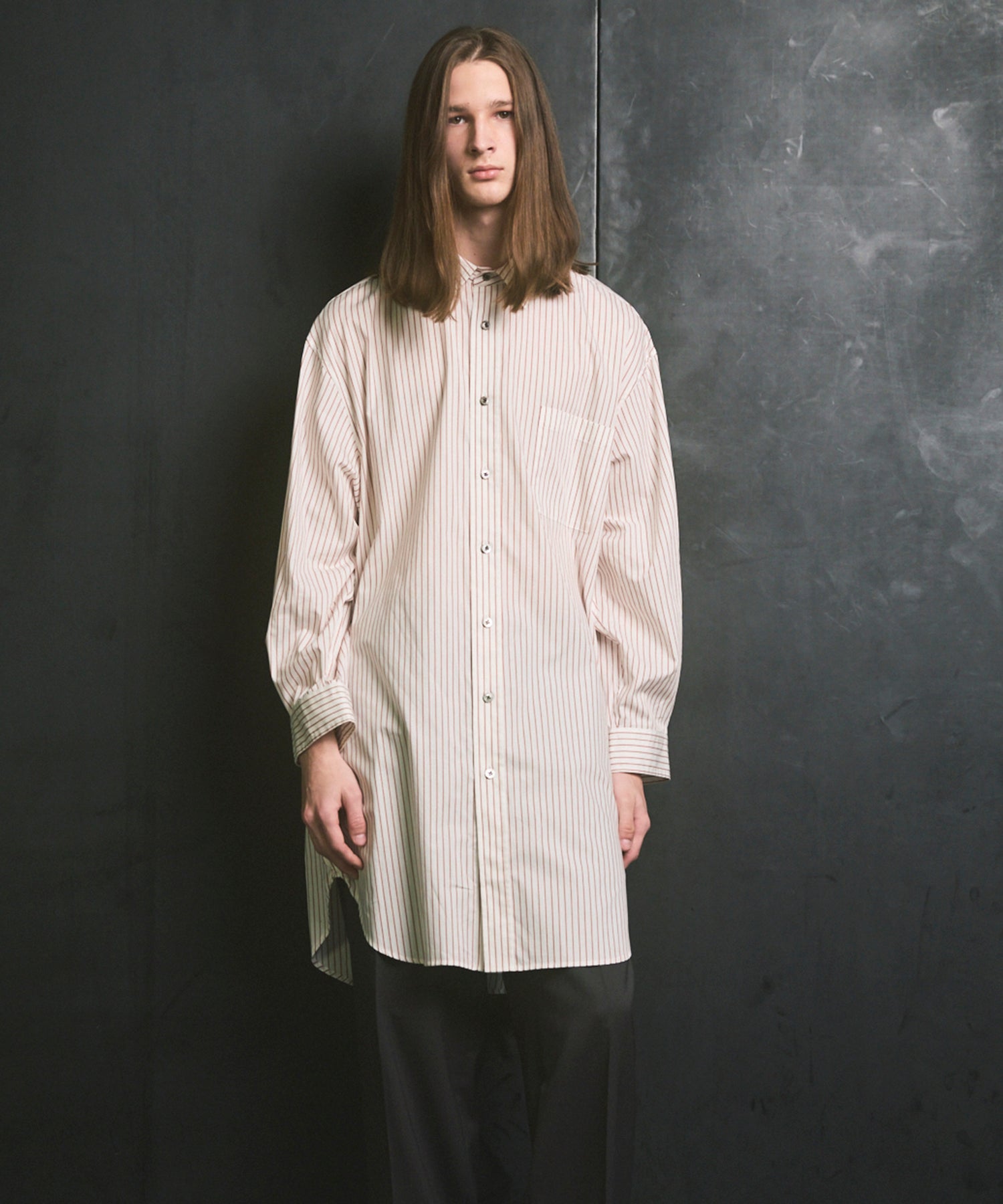 [Sales open at 12:00 on Saturday, September 13th] [Italian Dead Stock Fabric] Prime-Over Maxi Shirts Coat