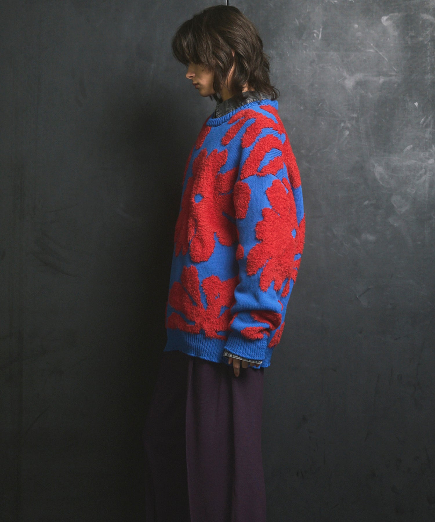 [25AW PRE-ORDER] Botanical Jacquard Prime-Over Crew Neck Knit Pullover