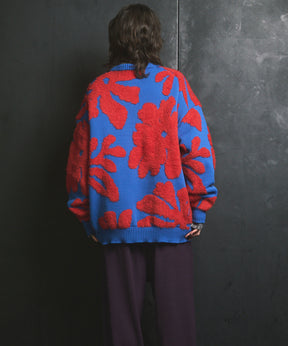 [25AW PRE-ORDER] Botanical Jacquard Prime-Over Crew Neck Knit Pullover