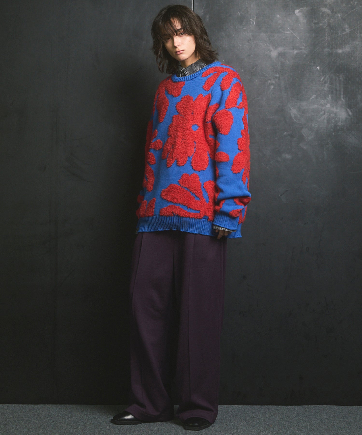 [25AW PRE-ORDER] Botanical Jacquard Prime-Over Crew Neck Knit Pullover
