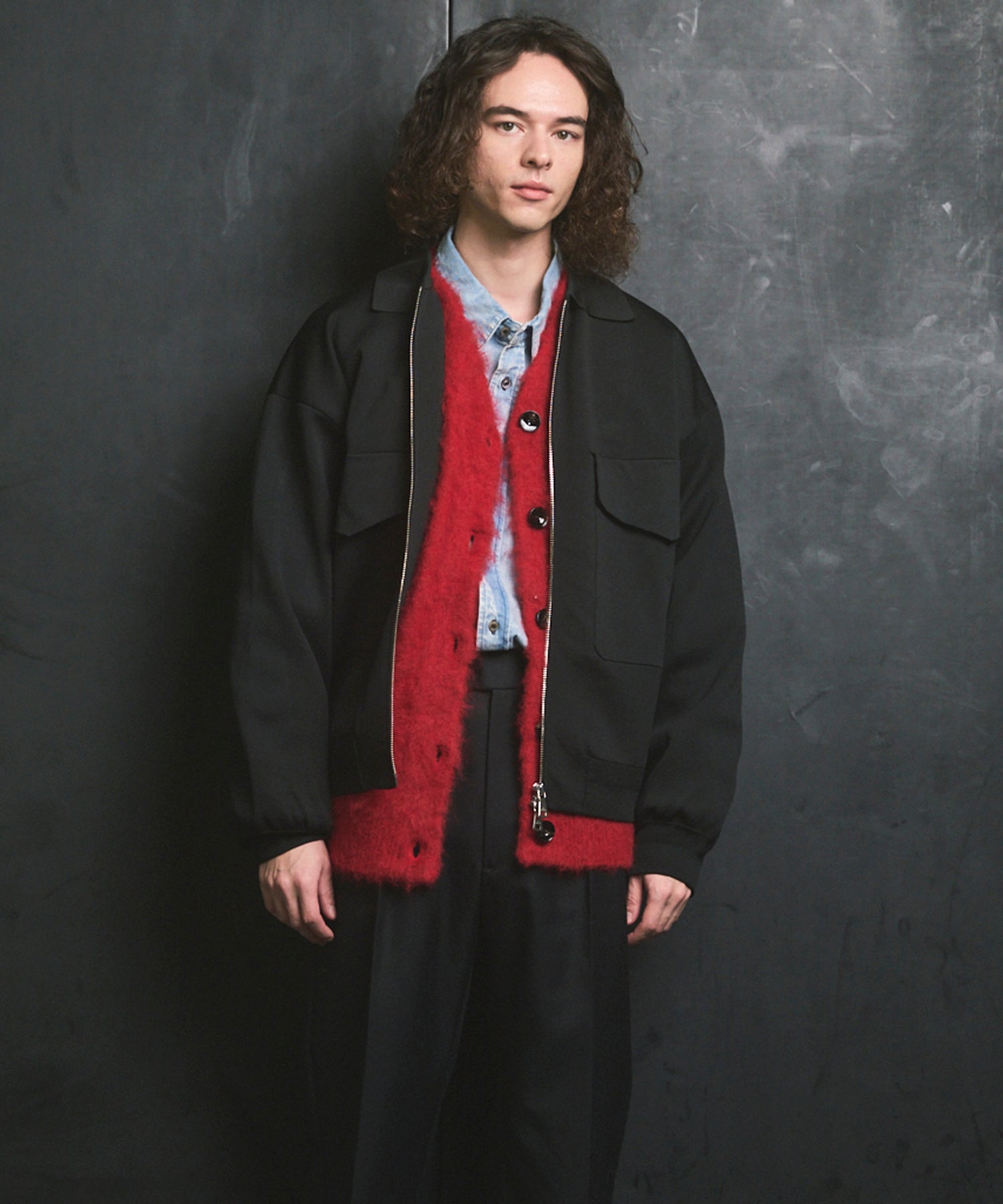 [25AW PRE-ORDER] Prime-Over Double Pocket Knit Zip Blouson