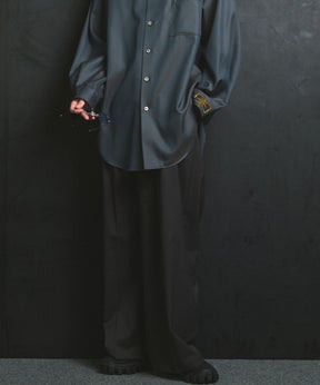 울 믹스 부드러운 연속 견인짜리 넓은 바지