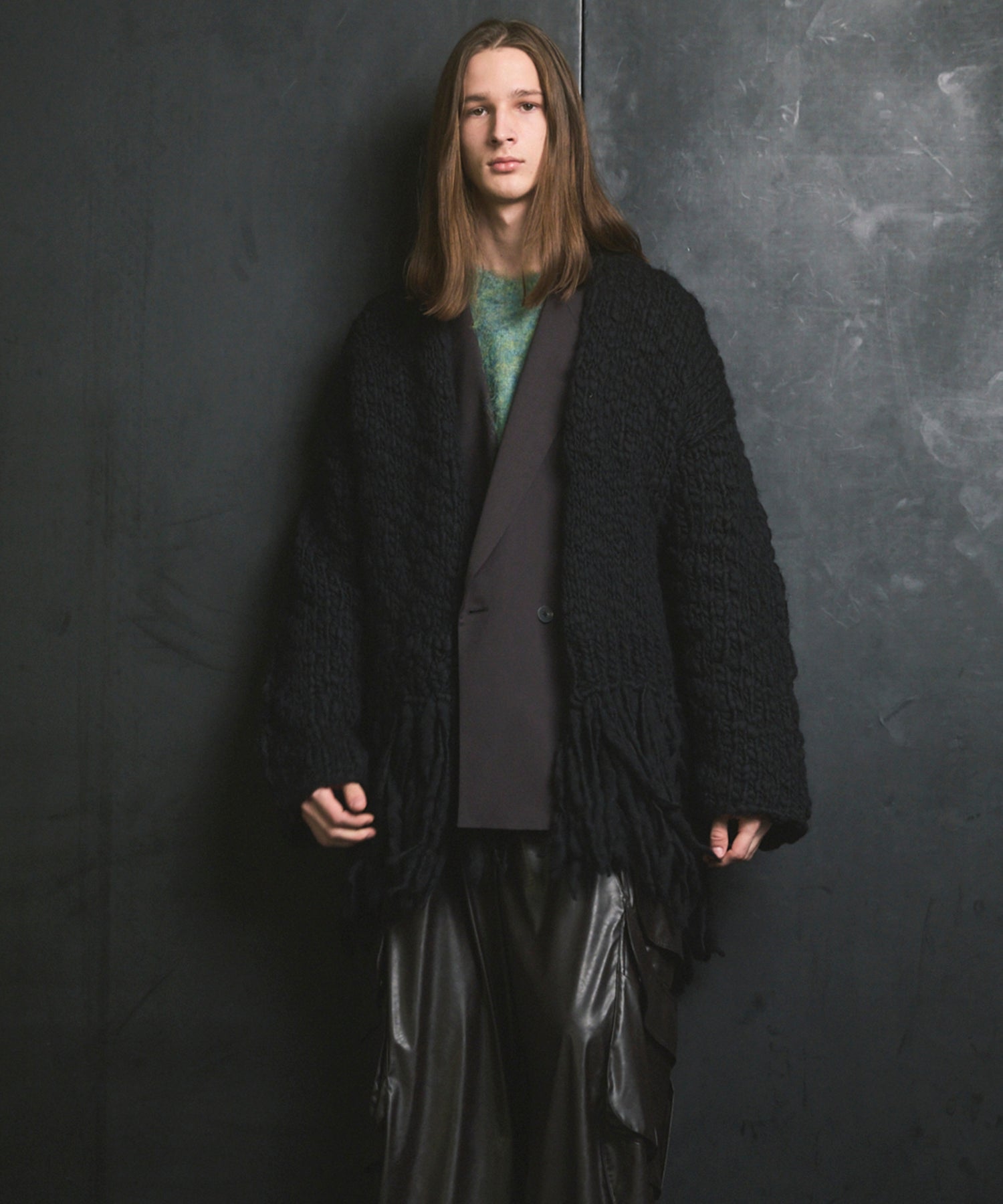 [25AW PRE-ORDER] Fade Yarn Prime-Over Full Zip Knit