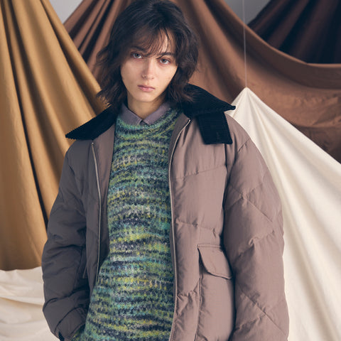 Corduroy Collar Prime-Over Down Jacket