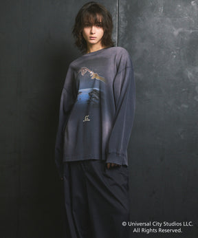 【MOVIE SERIES】「E.T.」- Finger - Prime-Over Crew Neck  Long Sleeve T-Shirt