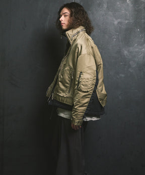 Different Material Docking Prime-Over Military Blouson