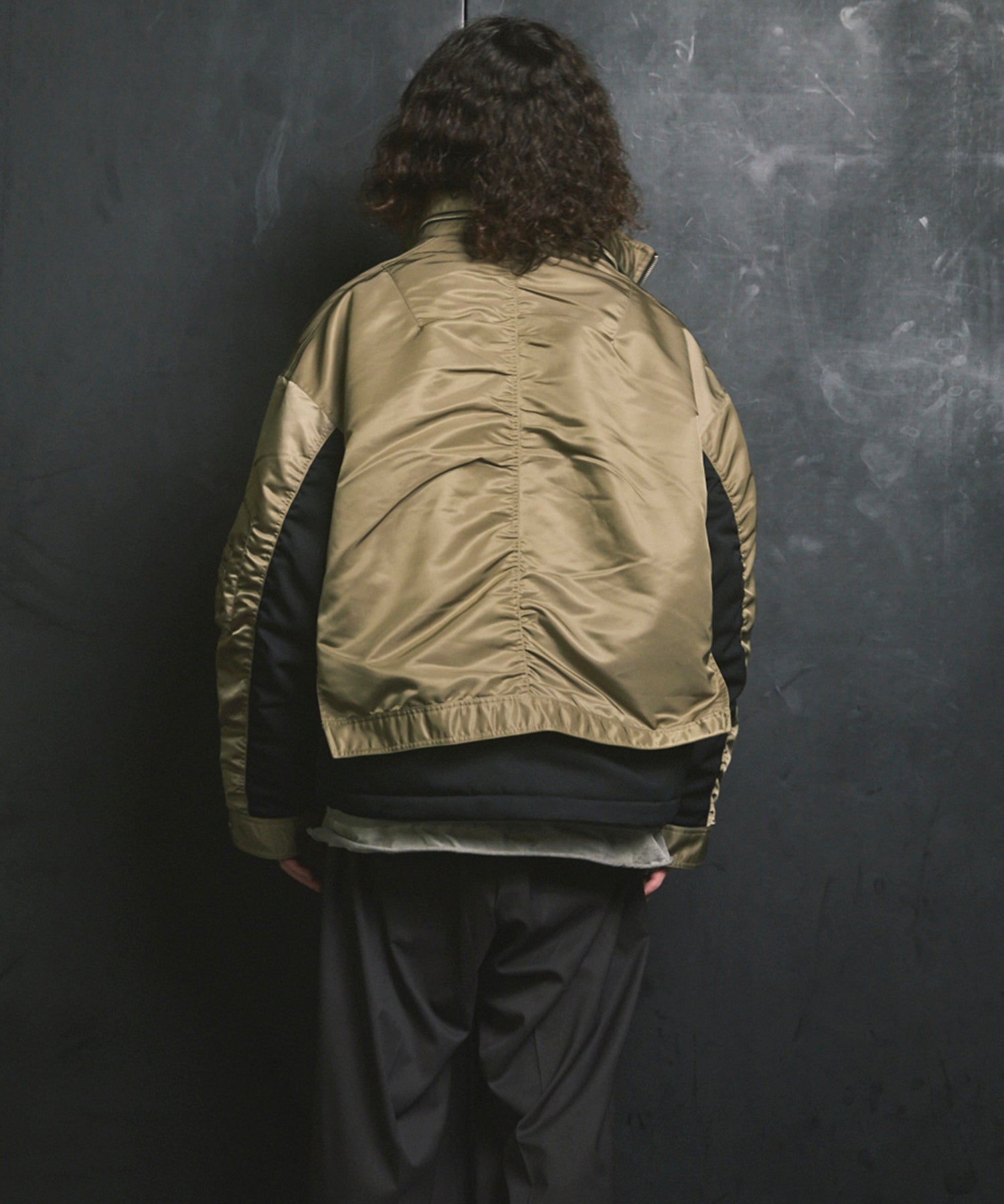 Different Material Docking Prime-Over Military Blouson