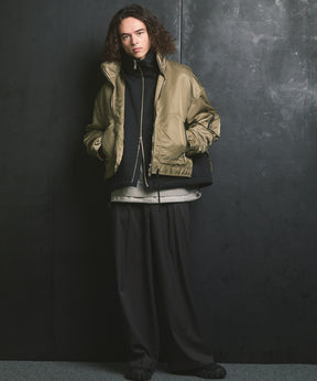 울 믹스 부드러운 연속 견인짜리 넓은 바지