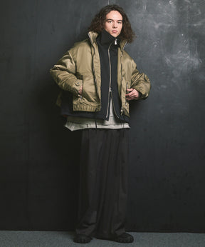 Different Material Docking Prime-Over Military Blouson