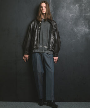 4 색 샹 브레이 세탁 가능한 양모 원은 직선 바지