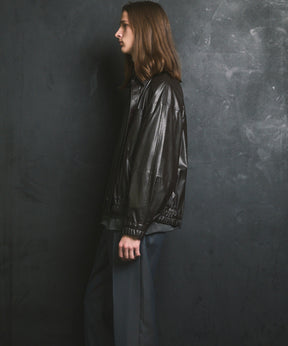 Curve Switching A Light Eco Leather Shirt