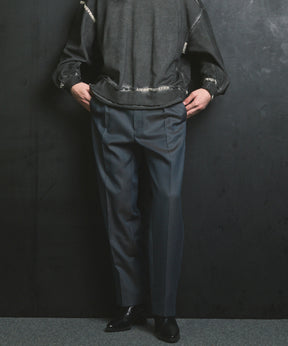 4 색 샹 브레이 세탁 가능한 양모 원은 직선 바지