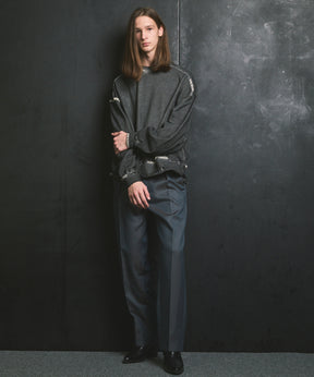 4 색 샹 브레이 세탁 가능한 양모 원은 직선 바지