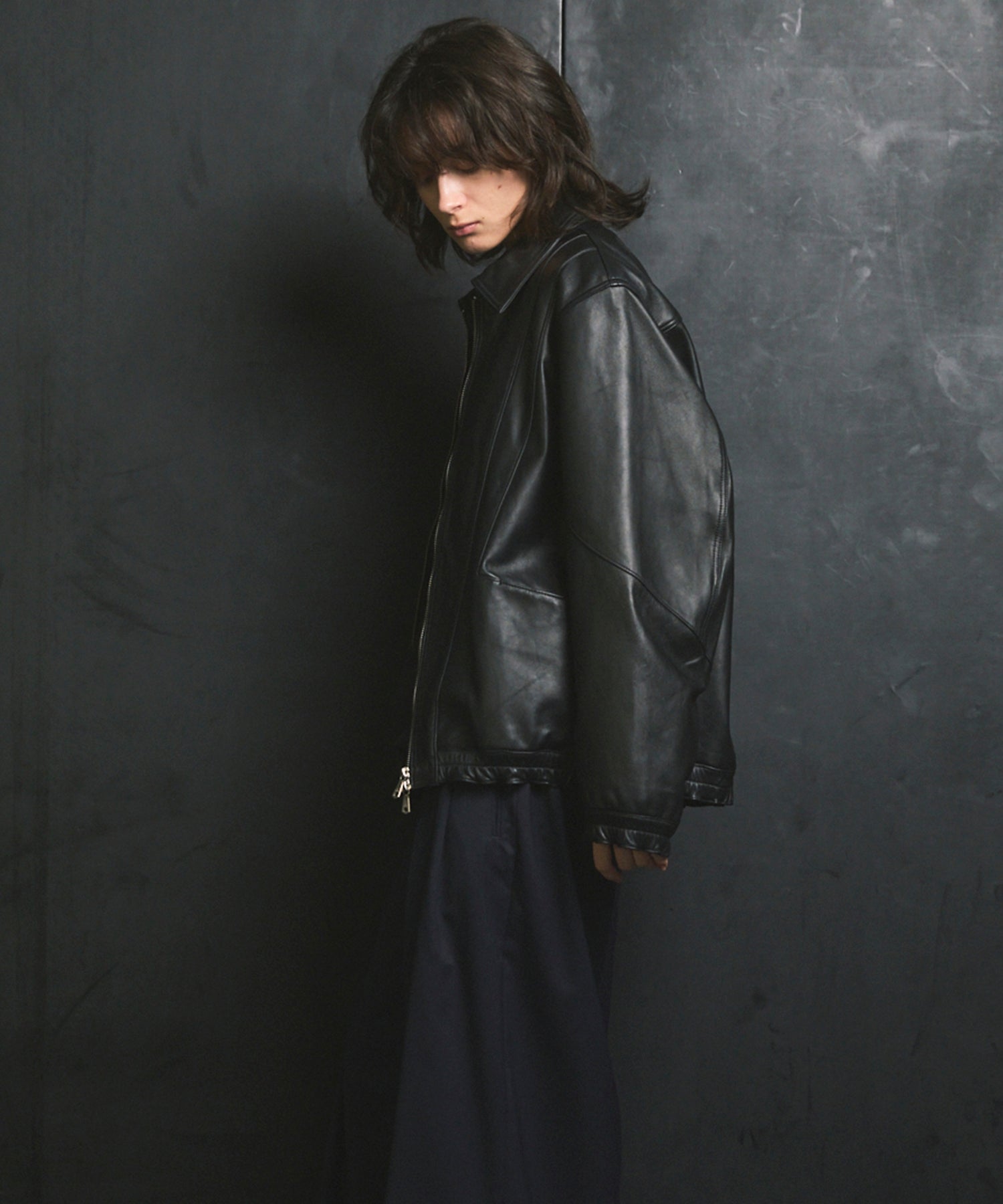 PRE-ORDER】Sheep Leather Single Collard Blouson