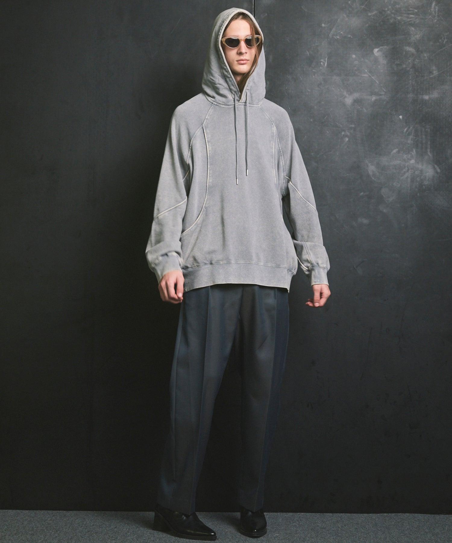 4 색 샹 브레이 세탁 가능한 양모 원은 직선 바지