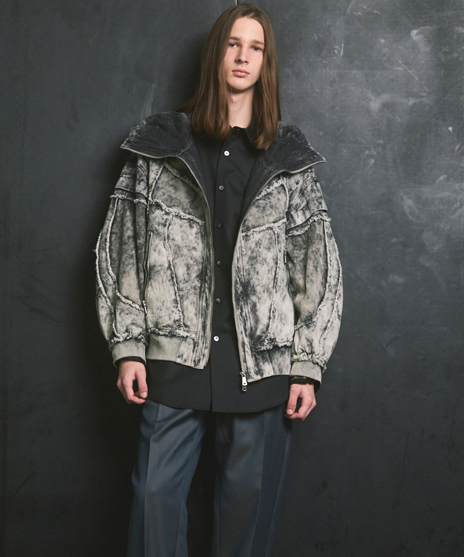 Different Material Docking Prime-Over Military Blouson
