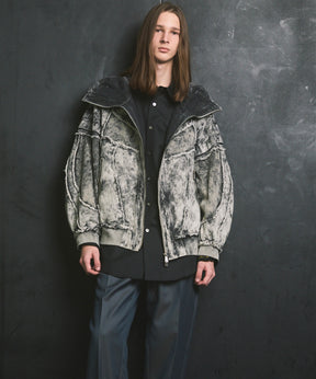 Different Material Docking Prime-Over Military Blouson