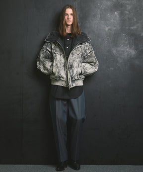 4 Colors Chambray Washable Wool Prime-Over Regular Collar Shirt Coat