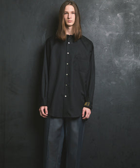 4 Colors Chambray Washable Wool Prime-Over Regular Collar Shirt Coat