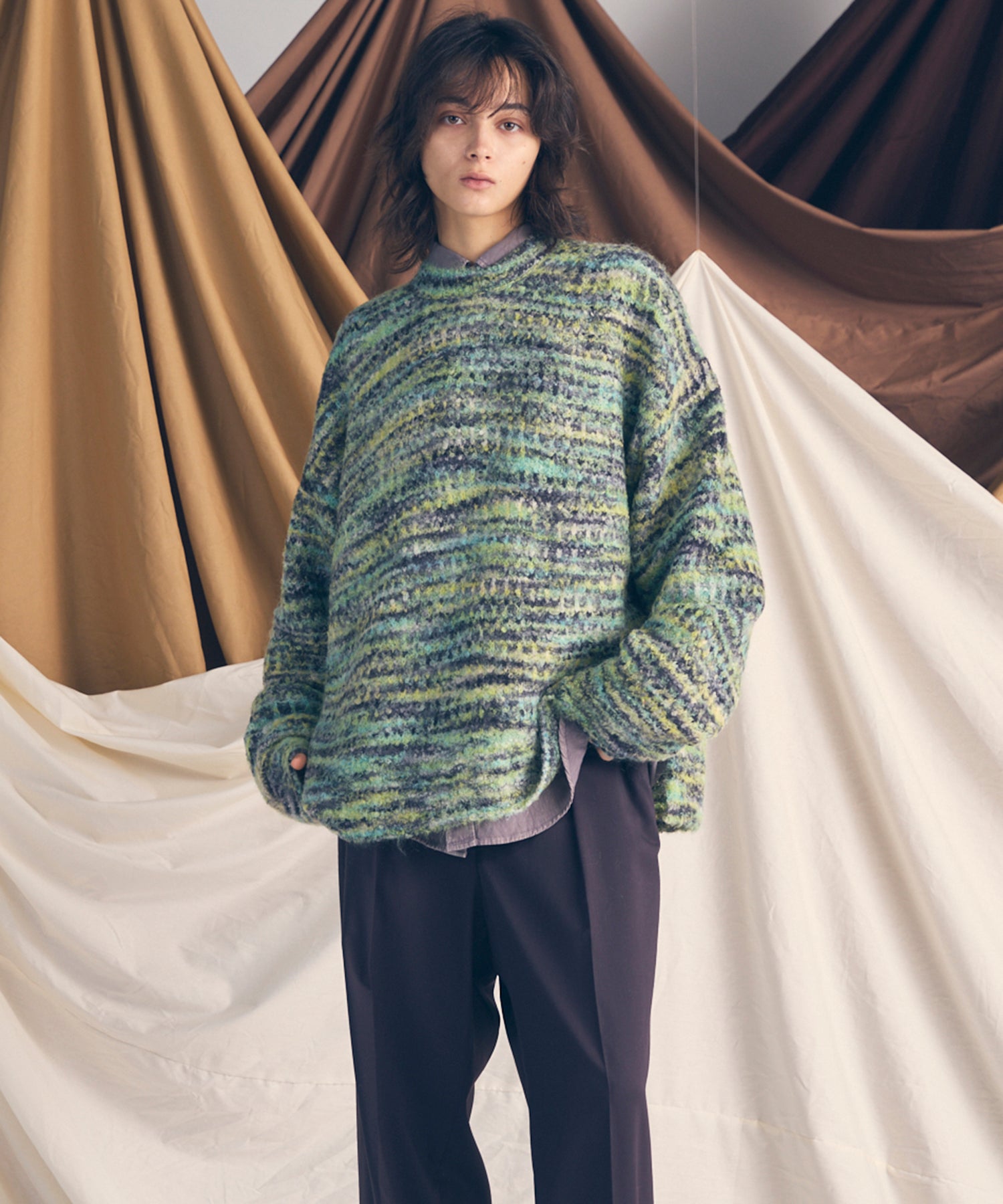 [25AW PRE-ORDER] Italian Imported Yarn Prime-Over Crew Neck Pullover Knit