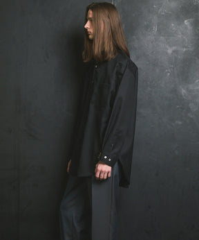 4 Colors Chambray Washable Wool Prime-Over Regular Collar Shirt Coat