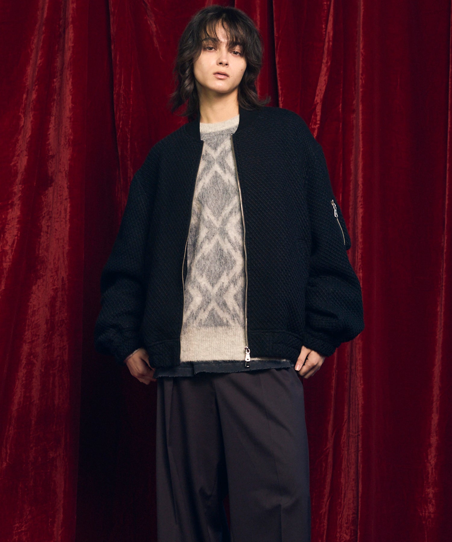 [Sale starts at 12:00 pm on Saturday, September 13th] [Italian Dead Stock Fabric] Prime-Over MA-1 Bomber Jacket